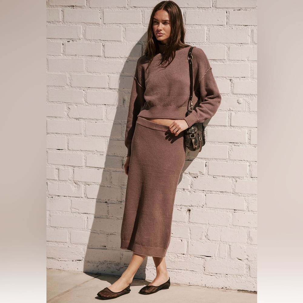 FP Beach Hailee Sweater Skirt Set in Gulf Cocoa